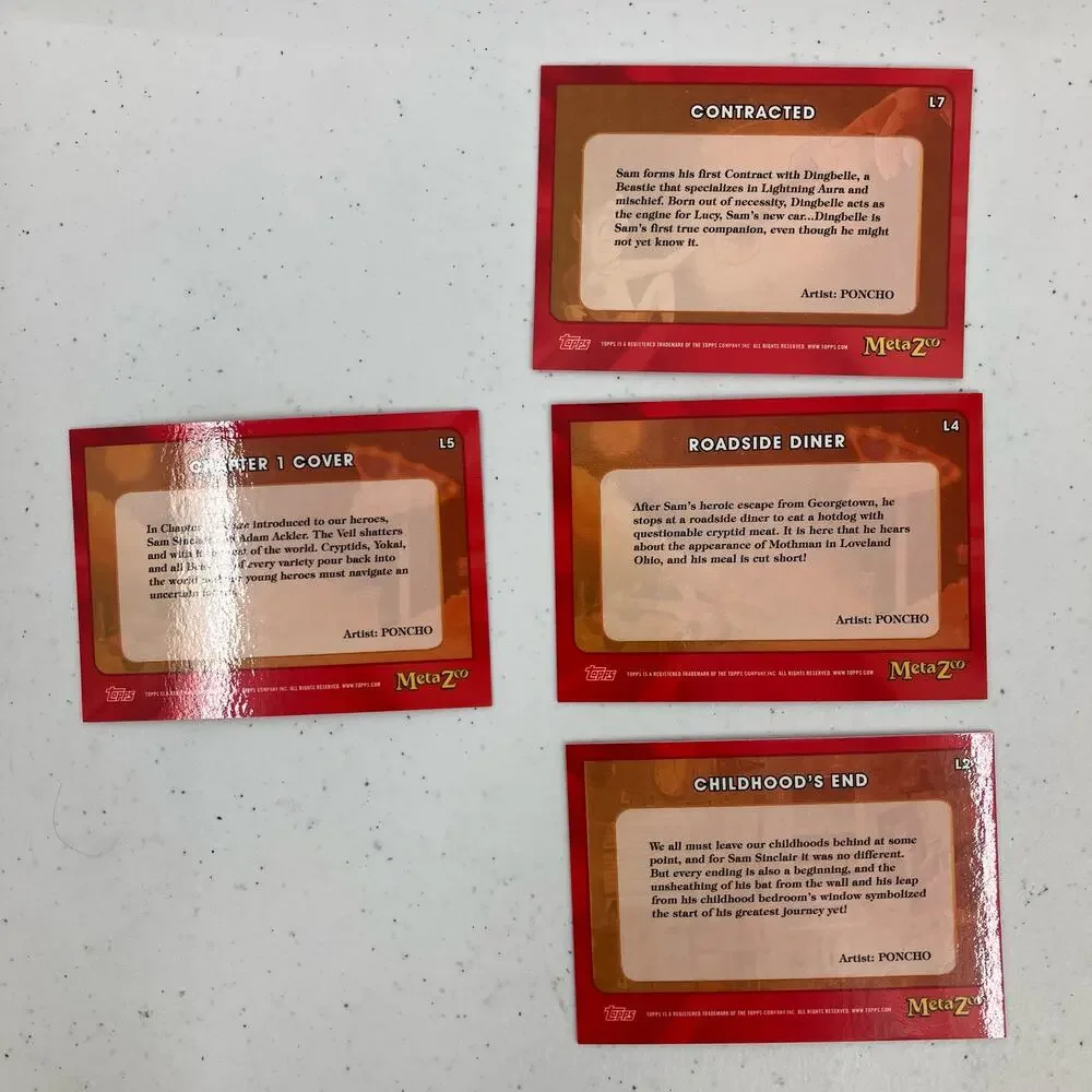 Topps MetaZoo Cryptid Nation Cover Contracted Mixed Lot Of 4 Trading Game Cards